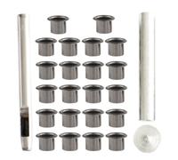 Hoement œillet métallique 6 MM 50 pièces kit en Fer avec Outil de Pose pour Bricolage de Ceinture travaux du Cuir et réparation d’Articles en Cuir à la Maison