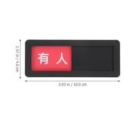 Hoement Indicateur de Porte Coulissante en Acrylique Noir Facile à Installer Lire pour Bureau ou Musée Design Lumineux et Moderne