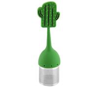 Hoement Infuseur à Thé Réutilisable Bords Lisses et Utilisation Sûre en Acier Inoxydable et Silicone Filtre à Thé en Vrac Forme Cactus pour Maison
