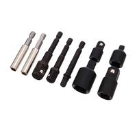 Hoement Kit Adaptateur Clé à Douille Rallonge 9 Adaptateurs pour Tournevis Électrique Ensemble d'Outils pour Perçage Professionnel