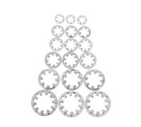 Hoement Kit de 300 Rondelles Dentées Internes en Acier Inoxydable M3-m10, Rondelles Frein à Blocage Rapide, Assortiments pour Fixation Industrielle, Usage Machine et Automobile