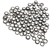 Hoement Kit de 50 Œillets à Double Face en Métal Couleur Gunmetal, Diamètre Intérieur 8 Mm, pour Couture, Fermetures de Vêtements et Réparation de Chaussures, pour Bricolage et