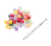 Hoement Kit de Manucure avec Éponge en Acier Inoxydable et Mini Blocs Tofu, Facile à Nettoyer, pour Salons de Beauté et Applications Nail Art en Voyage