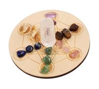 Hoement Kit de Planches de Divination avec Pierres Naturelles Chakra Cristaux pour Décoration et Pratique Spirituelle