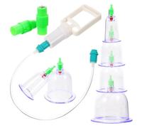 Hoement Kit de Ventouses à Vide Transparentes en Plastique Épais pour Massage et Thérapie pour Relaxation Musculaire et -être Trousse Complète Outil de Ventouses à Domicile