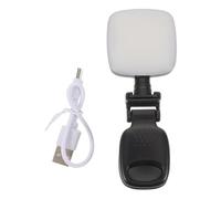 Hoement Lampe Selfie à Pince avec Miroir Portable, Anneau Lumineux Doux et Rechargeable pour Téléphone, Éclairage Vidéo et Maquillage, Compatible, pour Enregistrement et Streaming