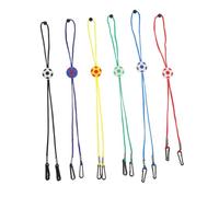 Hoement Lanières Réglables pour Masques Garçon et Filles 6 Pièces Multicolores Motifs Dessins Animés, Cordon Tour de Cou Coupe-vent pour Chapeaux, Maintien Sécurisé pour École, Voyages