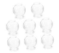 Hoement Lot 8 Ventouses en Verre Épais pour Thérapie par Ventouses sous Vide Outil de Massage Corporel pour Usage à Domicile Stimulation du Métabolisme Soin Bien-être Traditionnel Chinois