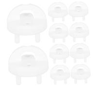 Hoement Lot de 10 Cache-prises Électriques Blancs en Plastique pour Sécurité Garçon et Filles, Protection Polyvalente pour Prises Françaises Écoles et Espaces Publics