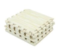 Hoement Lot de 10 Tapis D’éveil Emboîtables en Mousse Eva Imitation Bois 30x30x1 Cm pour Bébé, Épais, Antidérapant, Coussin de Sol Puzzle Sécurisé pour Chambre et Salon, pour Ramper