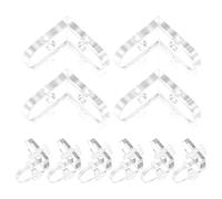Hoement Lot de 15 Codes de Coin en Acrylique Transparent, Fixations Rapides D'équerre L pour Rangement à Domicile, Supports Solides et Pratiques