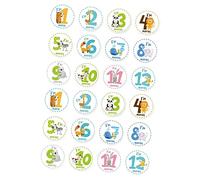 Hoement Lot De 2 Autocollants Décoratifs Pour Bébé Annonce De Naissance Mois 12 Pièces X 2
