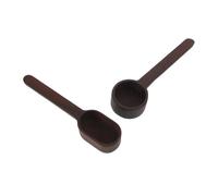 Hoement Lot de 2 Cuillères Doseuses en Bois Massif Noyer Cuillère à Café et Mesurette à Grains Ustensiles Cuisine Essentiels pour Dosage Précis du Café Usage Quotidien et Préparation