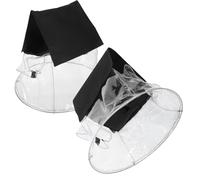 Hoement Lot de 2 Housses Étanches Transparentes Légères pour Projecteurs par LED, Protection Anti-Pluie Mobile et Résistante aux Uv, Compatible Éclairage de Scène Extérieur, Écran de