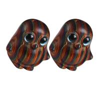 Hoement Lot de 2 Pendentifs Suspendus en Bois de Pingouin, Petit Format Léger, Décoration de Bureau Créative Style Rétro, pour Porte-clés ou DIY