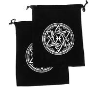 Hoement Lot de 2 Pochettes de Tarot avec Cordon de Serrage pour Bijoux Dés Et de Fête
