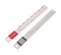 Hoement Lot de 2 Règles Métalliques de Dosage pour Peinture Automobile, Bâtonnets Mélangeurs Précis, Outil de Mesure des Proportions, Acier Inoxydable, Petit Format, pour Peinture