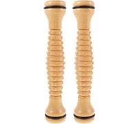 Hoement Lot de 2 Rouleaux de Massage Musculaire en Bois Grosse Taille Rouleau de Massage Personnalisé pour Jambes et Cou Outil d'Étirement du Dos Portable et Kinésithérapie