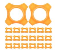 Hoement Lot de 20 Anneaux en Caoutchouc Anti-roulement Orange pour Microphone sans Fil, Protection Antichoc et Antidérapante pour Supports Micro Portables, Accessoires Karaoké