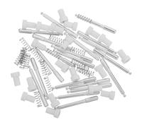 Hoement Lot de 20 Loquets à Piston à Ressort en Métal pour Moustiquaires, Goupilles de Verrouillage Universelles pour Fenêtres et Portes, Fixation Stable et Remplacement Facile