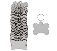 Hoement Lot de 24 Porte-clés Vierges en Mdf Forme Os à Transfert Thermique, Accessoires de Bricolage Diy, Porte-clés Personnalisables, Matériel Artisanal pour Création Manuelle