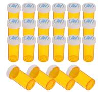 Hoement Lot de 25 Flacons de Médecine Vides en Pp 13 Drams Étanchéité et Protection L'humidité pour Rangement Voyage