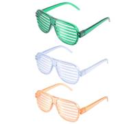 Hoement Lot de 3 Lunettes à Verres à Persiennes pour Chaton en PP, Confortables à Porter, Style Adorable et Chic pour Habiller Votre Animal au Quotidien