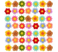 Hoement Lot de 300 Mini Fleurs en Résine 6mm pour DIY et Nail Art, Décoration Créative de Fleur, Accessoires pour Scrapbooking et Manucure Couleur Couleur Aléatoire Plusieurs Styles