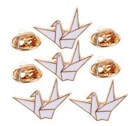 Hoement Lot de 4 Broches Mignonnes en Alliage de Zinc Origami, Épingles Kawaii pour Femmes, Décoration Créative pour Paquet à Dos et Cosplay, Accessoires Mode Polyvalents