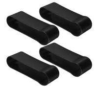 Hoement Lot de 4 Clips en Plastique Noir pour Cannes et Bâtons de Randonnée Pliables, Design Facile à Utiliser et Pratique pour Utilisateurs à Mobilité Réduite