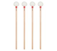 Hoement Lot de 4 Maillets de Tambour Feutre Beige avec Manche en Bois Ergonomique pour Accessoires de Timbales en Orchestre Symphonique