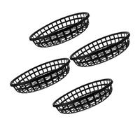 Hoement Lot de 4 Paniers à Huîtres en Plastique Noir pour Élevage de Pétoncles et Concombres de Mer, Résistant aux Environnements Marins Difficiles, pour Ferme Aquacole