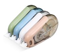 Hoement Lot de 4 Rouleaux de Ruban Correcteur Blanc Facile à Utiliser Adhésif Fort pour Bureau et École en Plastique Solide