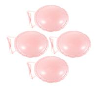 Hoement Lot de 4 Ventres de Grossesse Artificiels Gonflables en PVC pour Performance et Halloween, Aspect Réaliste et Sensation Réaliste, Accessoire de Costume Rose