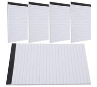 Hoement Lot de 5 Blocs-notes A5 à Feuilles Détachables pour Bureau Papier Ligné, 25 Feuilles par Carnet, Simple et Pratique pour Prise de Notes en Réunion