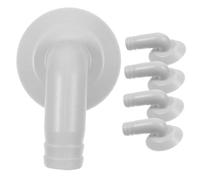 Hoement Lot de 5 Connecteurs Coudés pour Tuyau D'évacuation Condensat Climatiseur, Diamètre Intérieur 18mm, Plastique Léger sans Fuite, Remplaçant pour Unité Externe