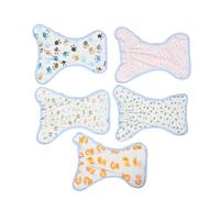 Hoement Lot de 5 Couches Lavables en Coton Naturel pour Bébés, Culottes D'apprentissage Réutilisables Jour et Nuit, Protection Anti-fuites, Motifs Imprimés Ludiques, Taille Ajustée