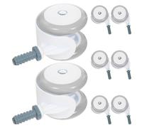 Hoement Lot de 8 Roues Silencieuses Pivotantes en Plastique Gris pour Trotteur Bébé Roulettes Universelles de Remplacement Ensemble de Roues Lisses pour Poussettes et Déambulateurs