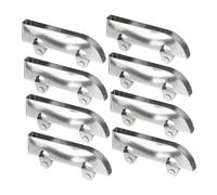 Hoement Lot de 8 Roulettes Coulissantes en Acier Inoxydable pour Porte de Vitrine 50 MM Poulies pour Porte Coulissante d'Armoire Quincaillerie Silencieuse pour Meubles et Placards