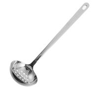 Hoement Louche à Trous Résistante Corrosion Grosse Capacité en Acier Inoxydable Design Profond Ustensile Cuisine Inox Élégant pour Soupe Usage Domestique