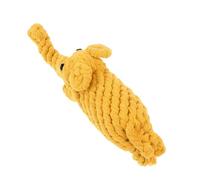 Hoement Mâcher Petit Éléphant en Corde de Coton pour Chien | Nettoyage des Dents, Forme Éléphant Jaune, pour Chiot et Animal, Tressage Manuel, Mordillage