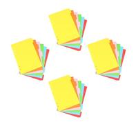 Hoement Marqueurs de Page A5 24 Feuilles Mobiles en Papier, 6 Couleurs Pastel, 6 Trous Perforés, Intercalaires pour Carnets et Classeur, Idéal pour la Classification en Milieu de Travail