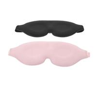 Hoement Masque de Sommeil 3d Contouré Épais en Mousse Pu Doux et Réglable, 2 Pièces, pour Hommes et Femmes, pour Siestes Confortables et Relaxation des Yeux