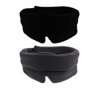 Hoement Masque de Sommeil en Coton Modal Léger et Confortable, Lot de 2 Pièces, Masque Occultant pour Dormir, pour Voyage en Avion et Usage Professionnel, pour Hommes et Femmes