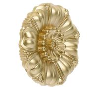 Hoement Médaillon Décoratif pour Plafonnier en Métal Couleur Dorée, Socle de Luminaire Suspendu Rond Motif Floral Sculpté, Accessoire D’éclairage Vintage pour Salon et Salle à Manger