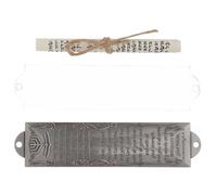 Hoement Mezouza des Écritures Hébraïques en Métal Argenté, 1 Set | Style Vintage Antique, Design Unique Intemporel, Décoration et Rituel Religieux, Papier et Plastique Inclus