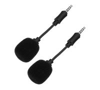 Hoement Microphone Antibruit Portable 2pcs en Plastique et Cuivre pour Conférence et Live Streaming, Mini Micro Professionnel pour Enregistrement et Chant en Direct