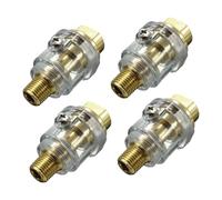 Hoement Mini Lubrificateur d'Huile en Ligne 1/4 pour Compresseur d'Air Lot de 4 Graisseurs Pneumatiques Compacts Injecteur d'Huile pour Outils Pneumatiques d'Atelier Maintenance