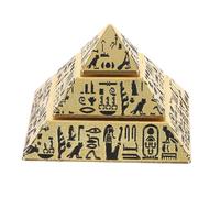Hoement Miniature Pyramide Égyptienne Résine avec Fonction Fidget Sculpture Antique Décorative pour Maison et Bureau Statue Équilibrée pour Soulagement du Stress et Concentration