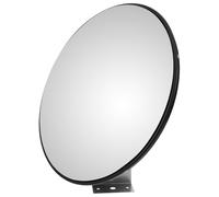 Hoement Miroir Convexe de Sécurité Facile à Installer 30cm en Abs Noir pour Prévenir les Accidents les Angles Morts pour Garages et Zones à Fort Trafic